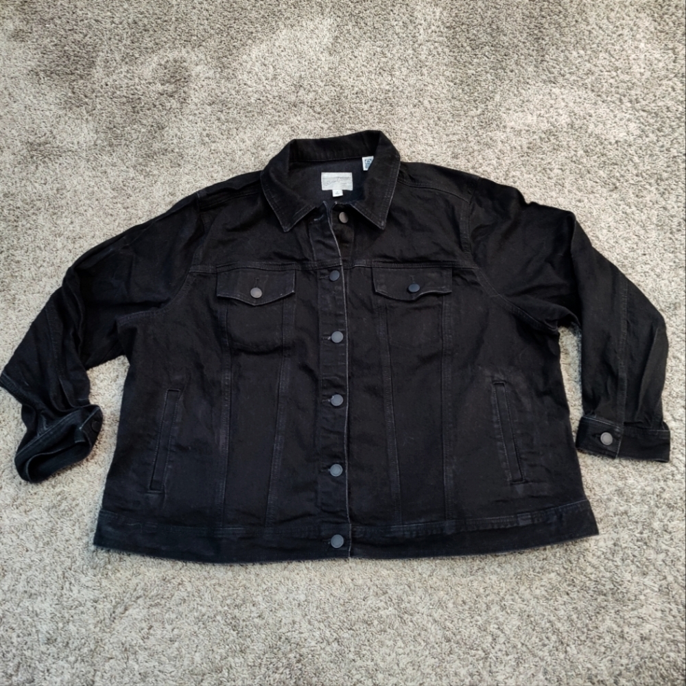 Universal Thread Black Denim Jacket - image 1